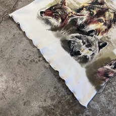 画像4: BOTH SIDES WOLF PRINTED DESIGN N/S SWEAT TOPS / Ladies L (4)
