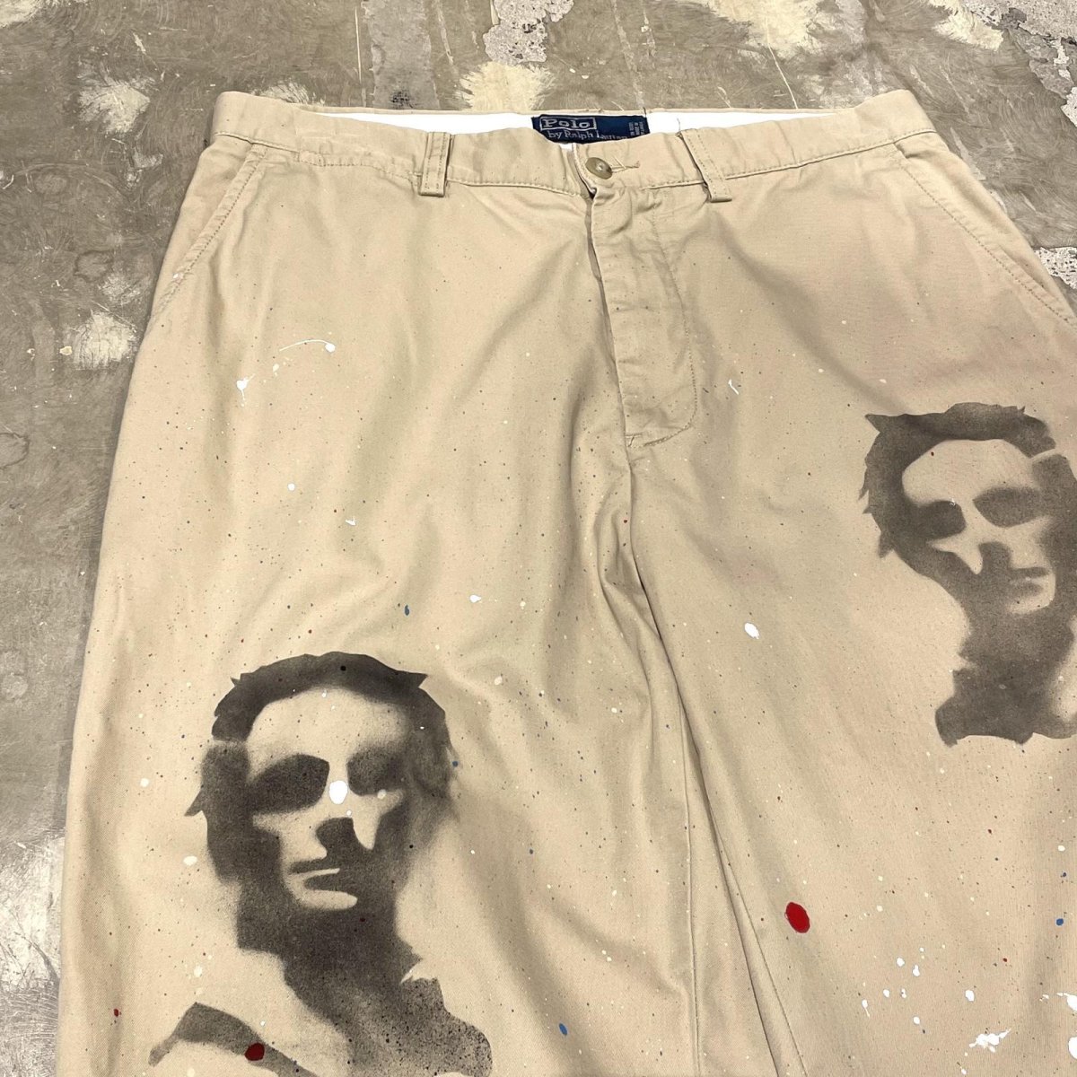 画像3: 【POLO RALPH LAUREN】SPLASH PATTERN SYINCIL PRINTED COTTON PANTS / W32 (3)