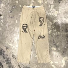画像1: 【POLO RALPH LAUREN】SPLASH PATTERN SYINCIL PRINTED COTTON PANTS / W32 (1)