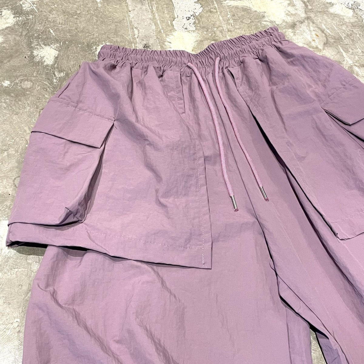 画像3: 【WONDERGROUND】LAYERED COLOR APRON PANTS / PURPLE / OS (3)