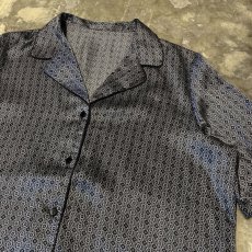 画像4: ALL OVER PATTERN OPEN COLLAR S/S PAJAMA SHIRT / Mens M (4)