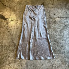 画像1: LUSTER METALLIC COLOR A LINE DESIGN LONG SKIRT / W24~W25 (1)