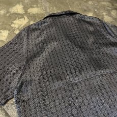 画像9: ALL OVER PATTERN OPEN COLLAR S/S PAJAMA SHIRT / Mens M (9)