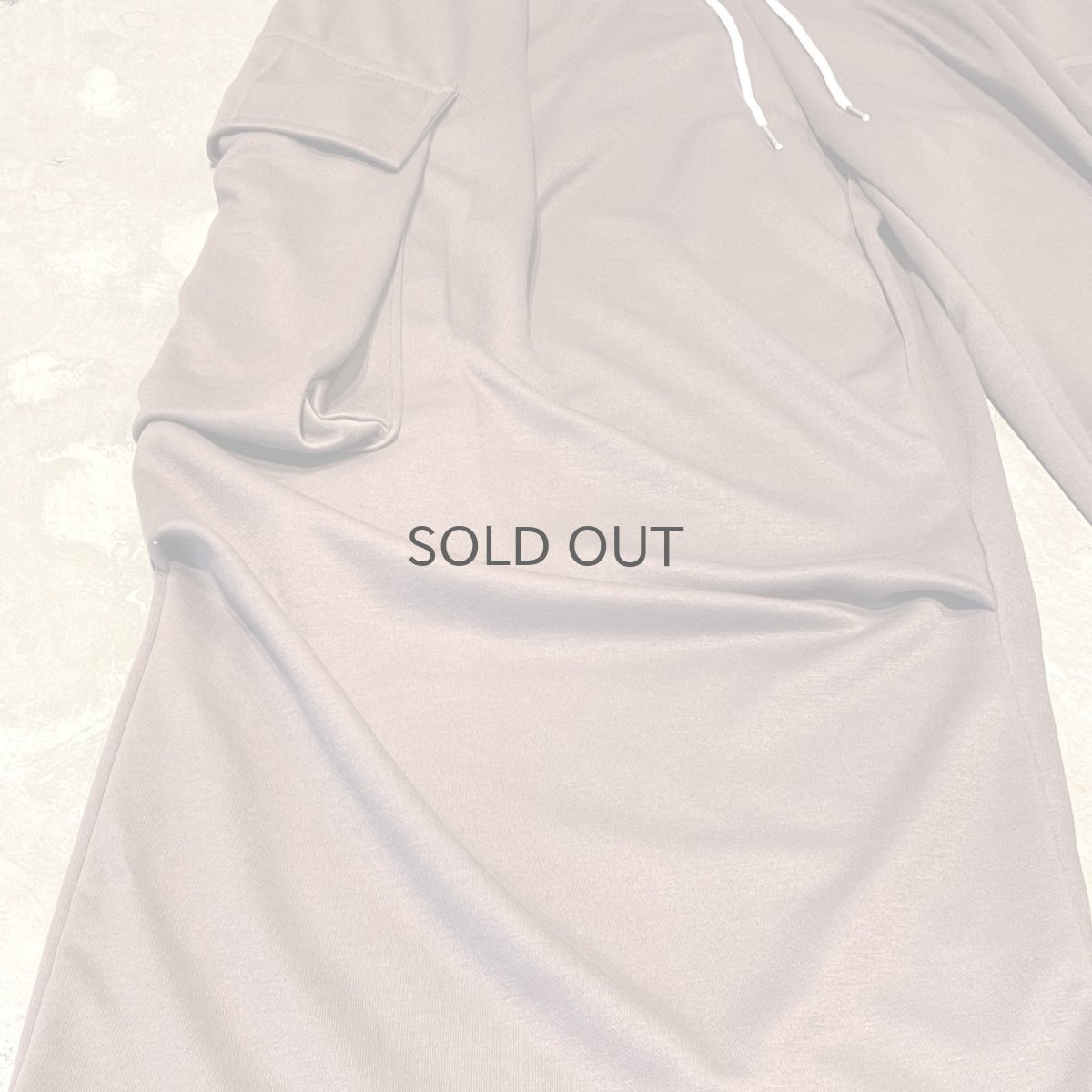 画像7: 【WONDERGROUND】BIG CARGO POCKET WIDE SWEAT PANTS / BROWN / OS (7)