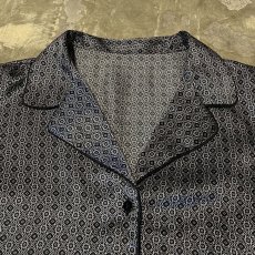 画像10: ALL OVER PATTERN OPEN COLLAR S/S PAJAMA SHIRT / Mens M (10)