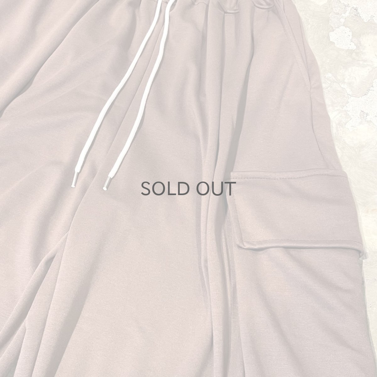 画像4: 【WONDERGROUND】BIG CARGO POCKET WIDE SWEAT PANTS / BROWN / OS (4)