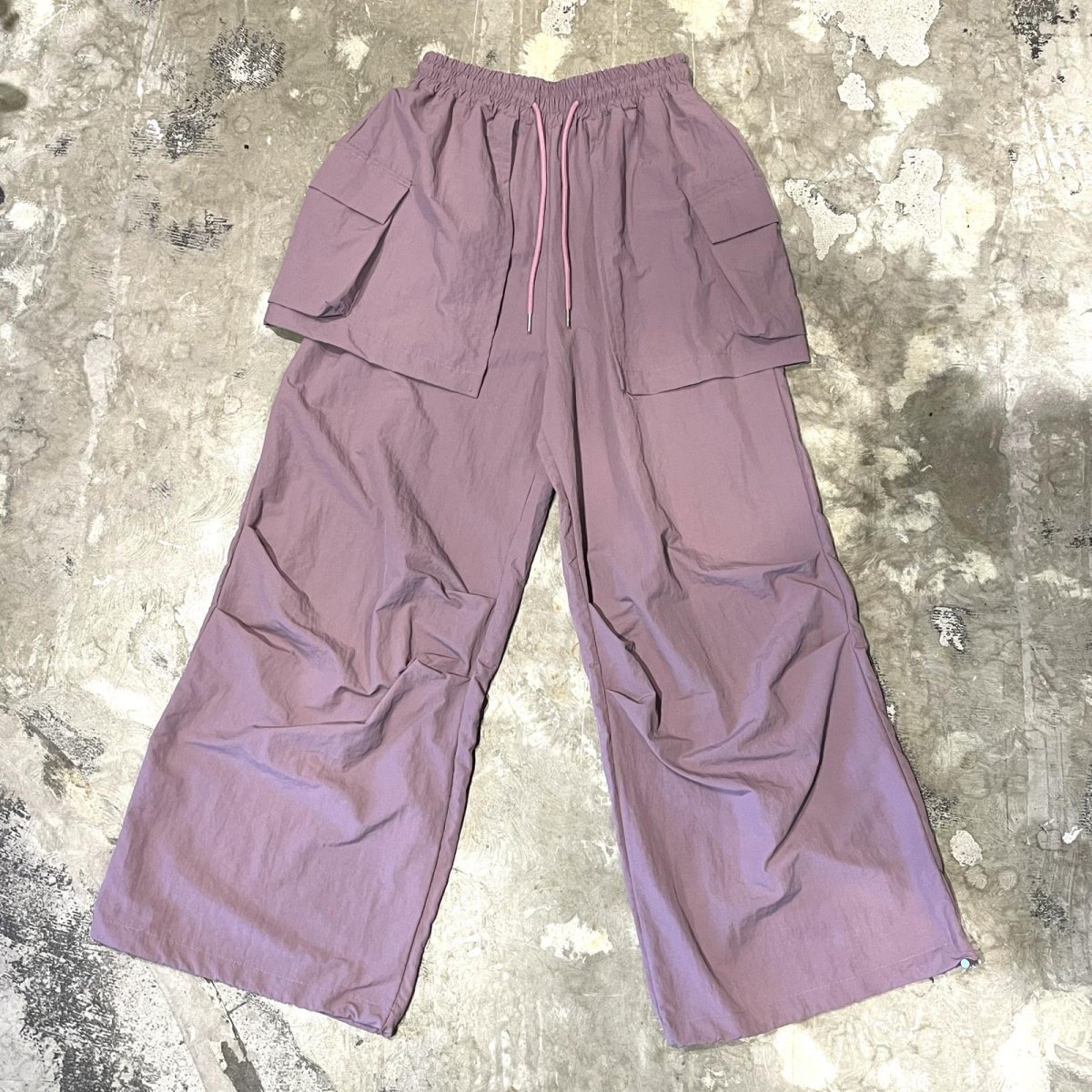 画像1: 【WONDERGROUND】LAYERED COLOR APRON PANTS / PURPLE / OS (1)