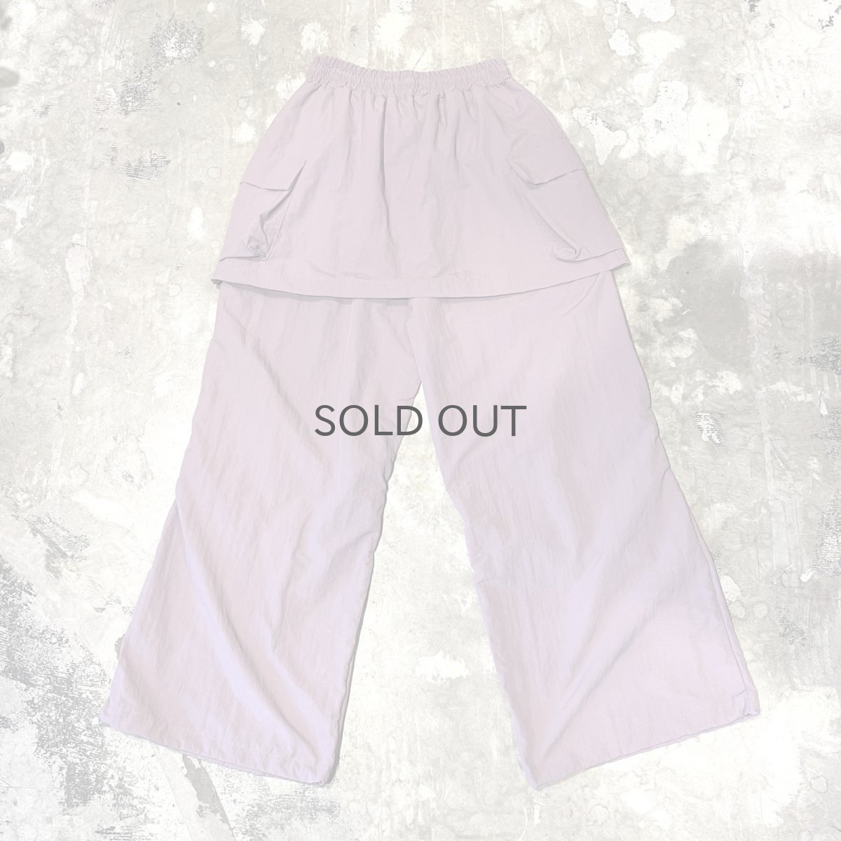 画像2: 【WONDERGROUND】LAYERED COLOR APRON PANTS / PURPLE / OS (2)