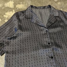 画像3: ALL OVER PATTERN OPEN COLLAR S/S PAJAMA SHIRT / Mens M (3)