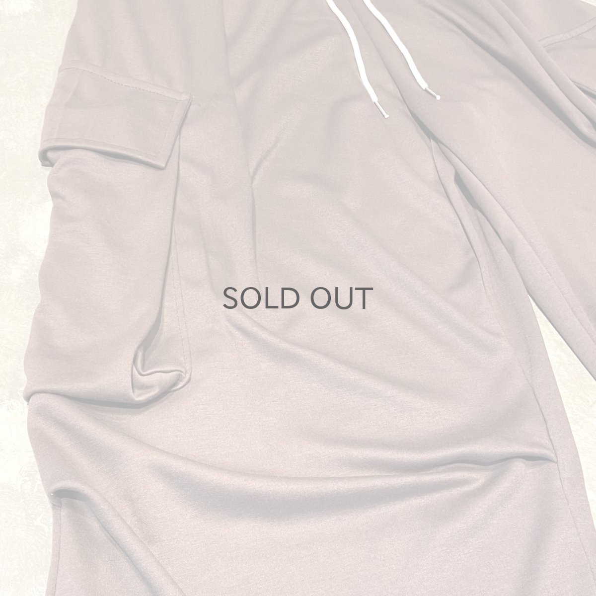 画像5: 【WONDERGROUND】BIG CARGO POCKET WIDE SWEAT PANTS / BROWN / OS (5)