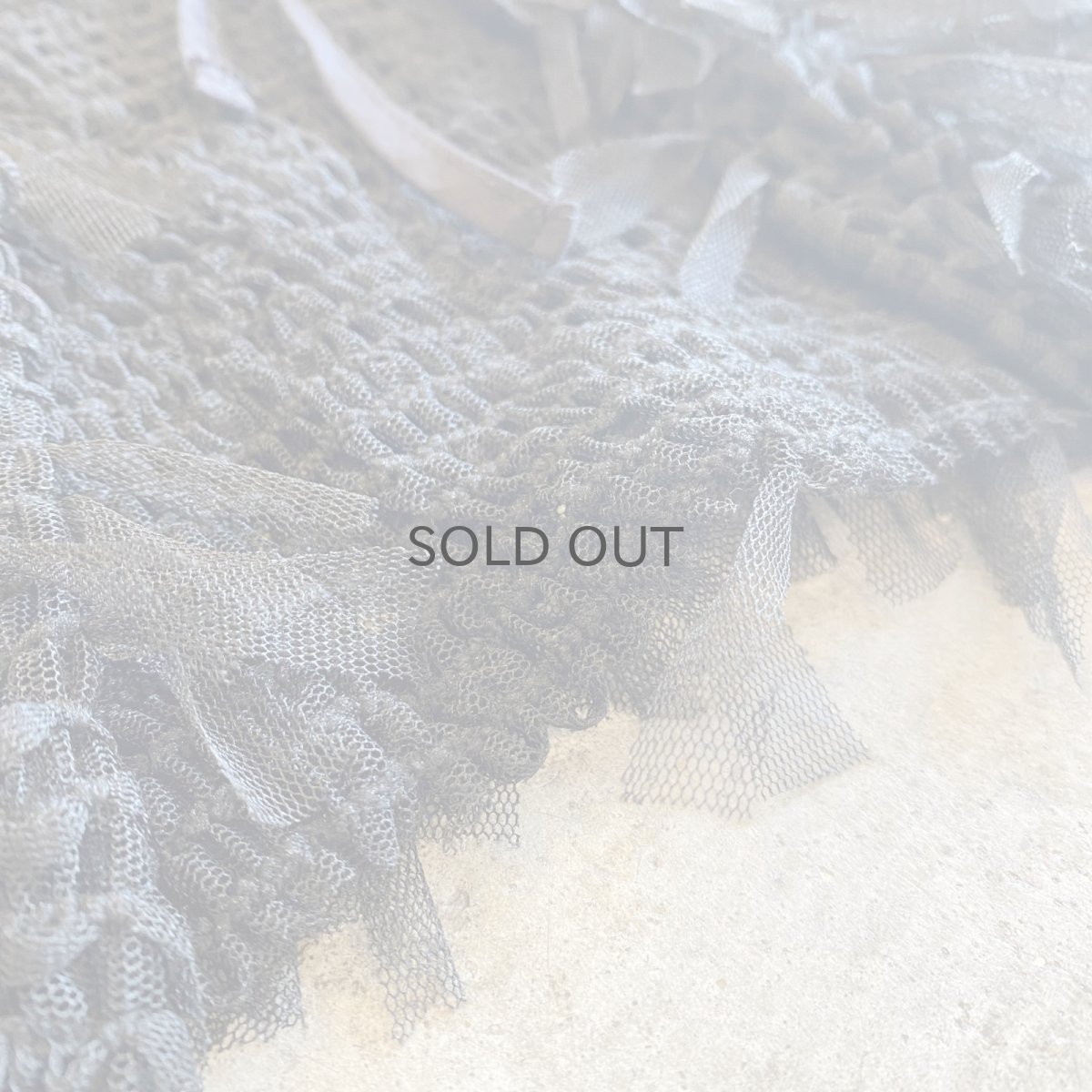 画像10: BLACK COLOR TULLE DESIGN FRINGE 2WAY CAMISOLE / FREE (10)