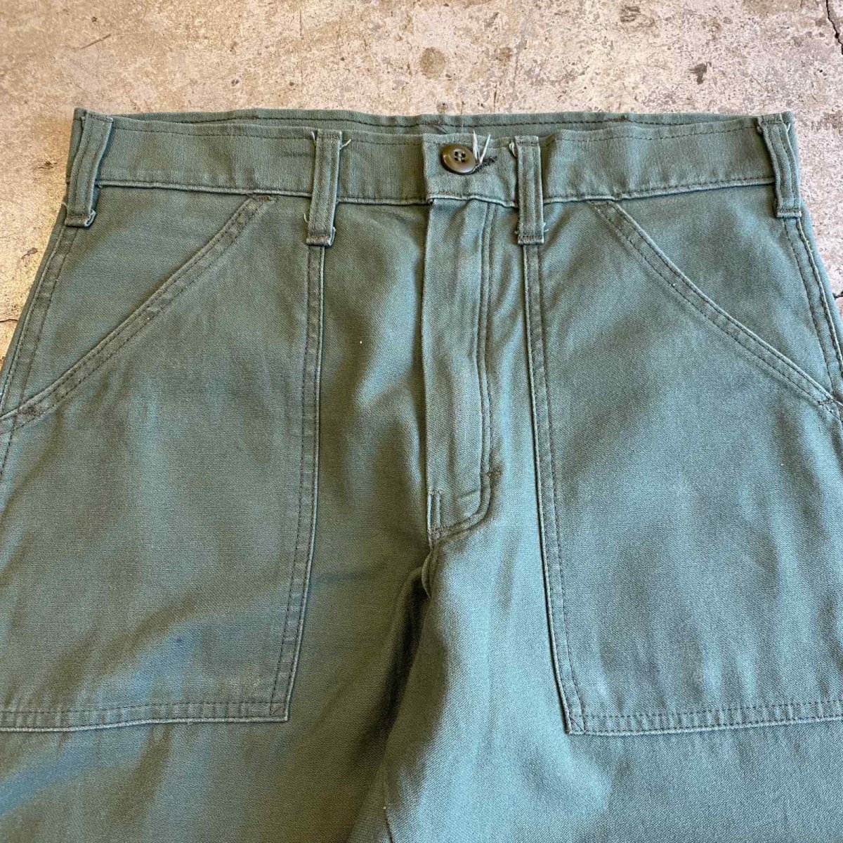 画像4: MILITARY KHAKI COLOR DESIGN BAKER PANTS / W31 / MADE IN USA (4)