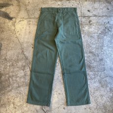 画像1: MILITARY KHAKI COLOR DESIGN BAKER PANTS / W31 / MADE IN USA (1)