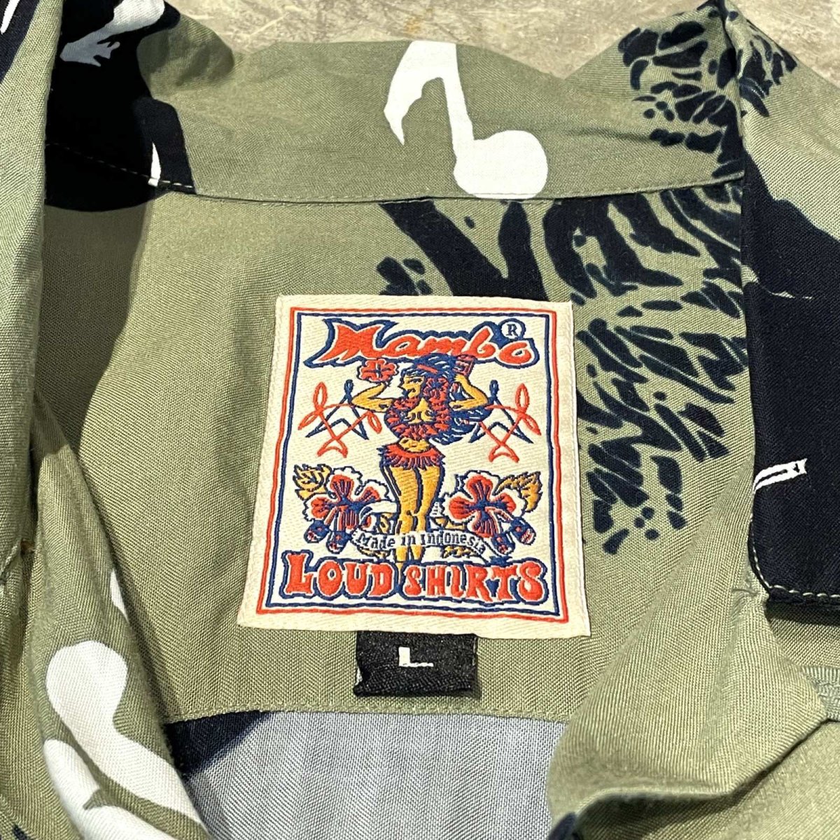 画像10: BIRDS GRAPHIC PATTERN OPEN COLLAR S/S SHIRT / Mens L(XL) (10)