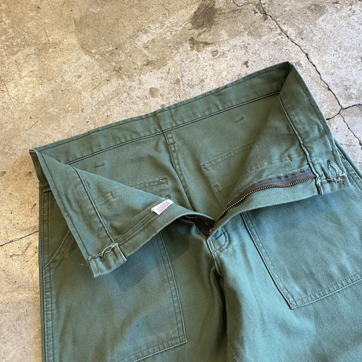 画像6: MILITARY KHAKI COLOR DESIGN BAKER PANTS / W31 / MADE IN USA (6)
