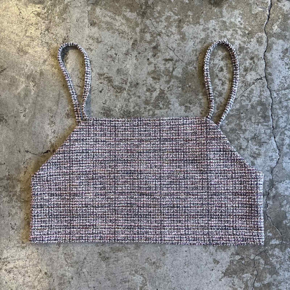 画像1: MIX COLOR TWEED PATTERN DESIGN BUSTIER / Ladies M (1)