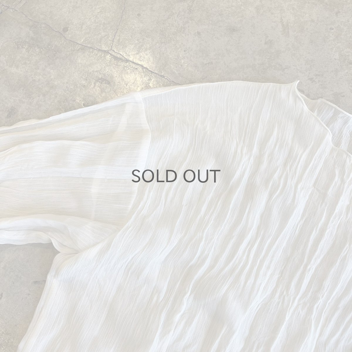 画像9: IVORY COLOR GATHER PATTERN SHEER L/S TOPS / Ladies M (9)