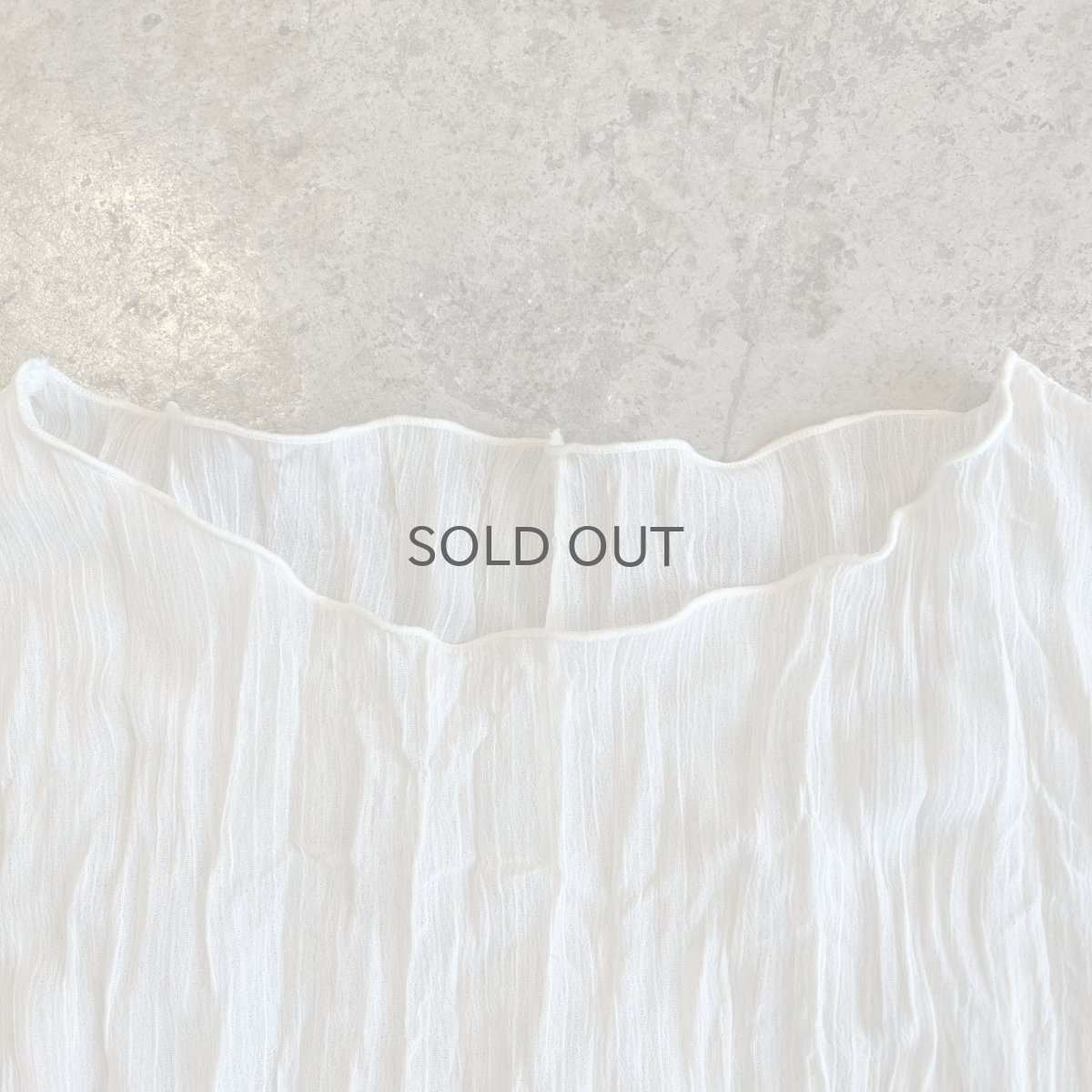 画像10: IVORY COLOR GATHER PATTERN SHEER L/S TOPS / Ladies M (10)