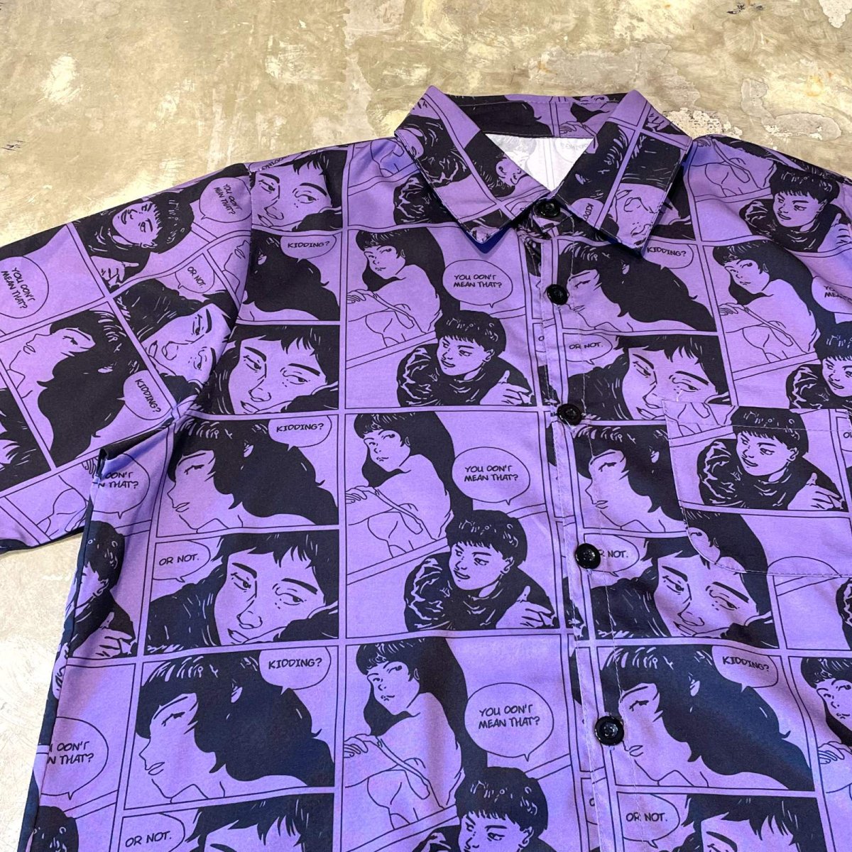 画像3: ALL OVER COMIC GRAPHIC PATTERN S/S SHIRT / Mens M (3)