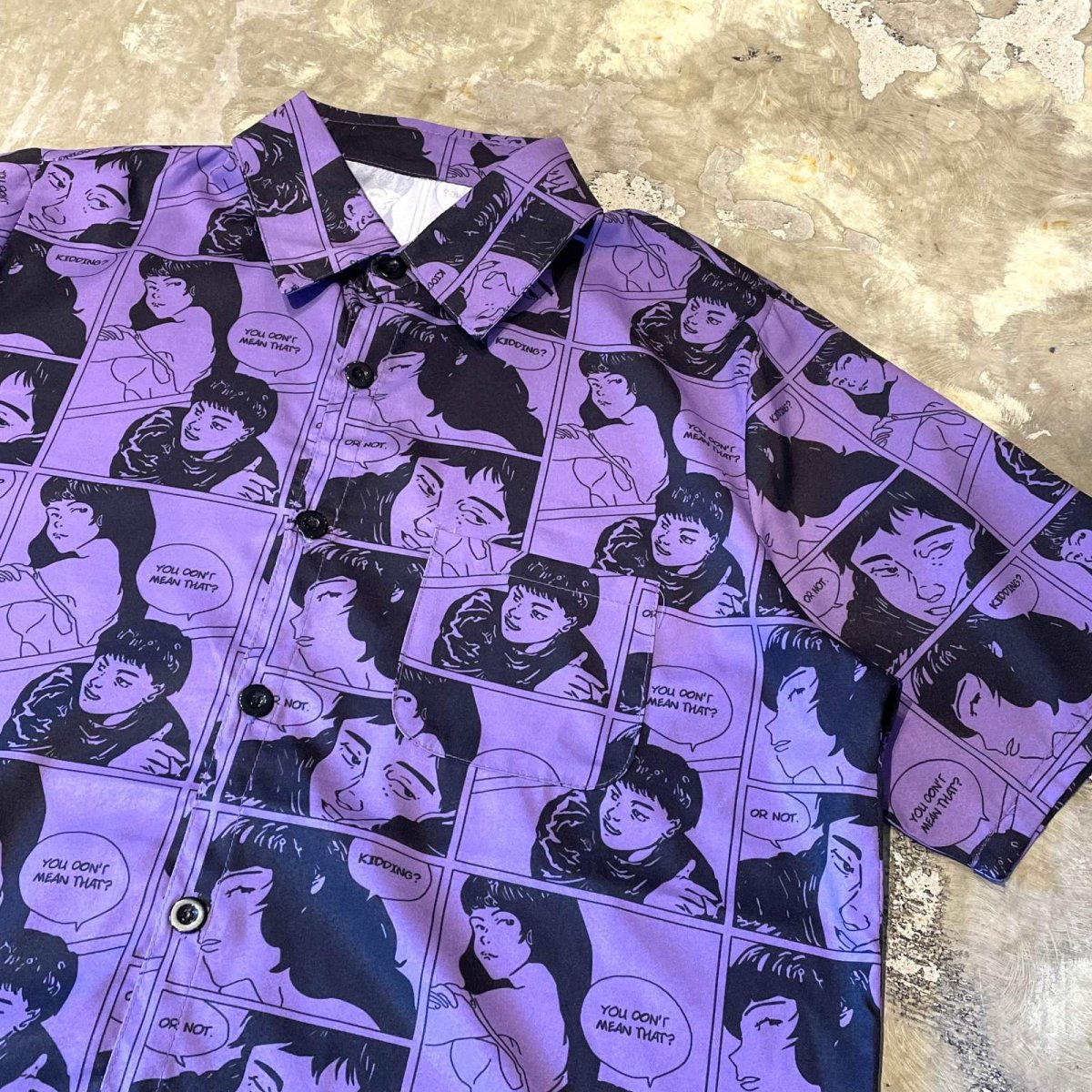 画像4: ALL OVER COMIC GRAPHIC PATTERN S/S SHIRT / Mens M (4)