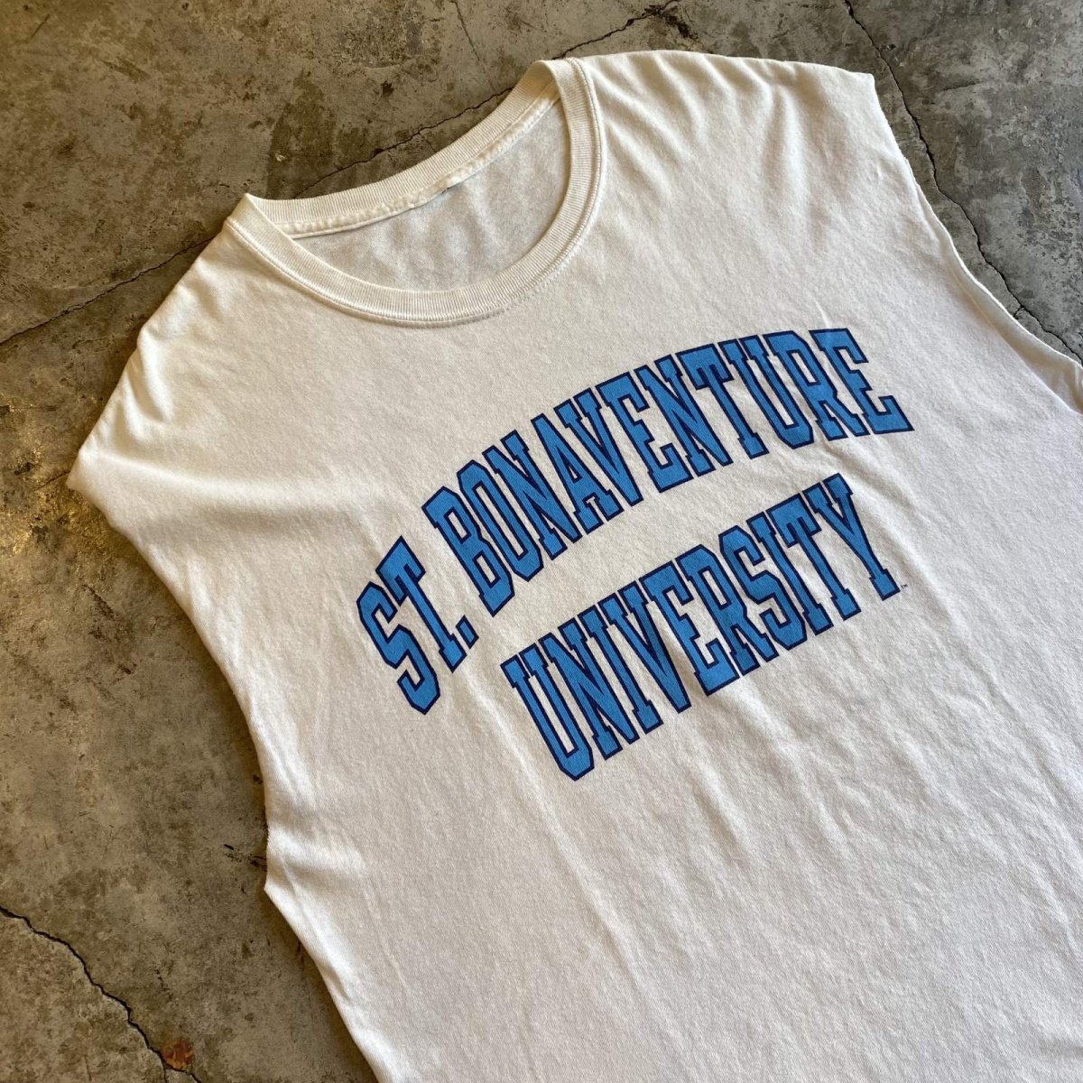 画像3: COLOR UNIVERSITY LOGO PRINTED CUT OFF N/S TEE / Ladies L (3)