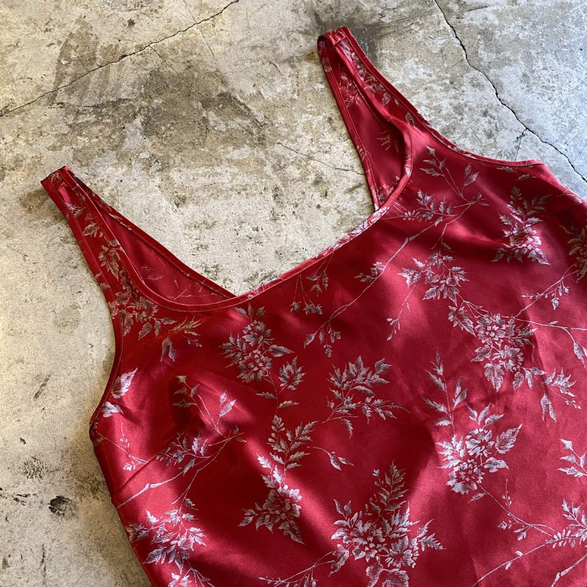 画像3: FLORAL PATTERN RED COLOR N/S TOPS / Ladies M (3)