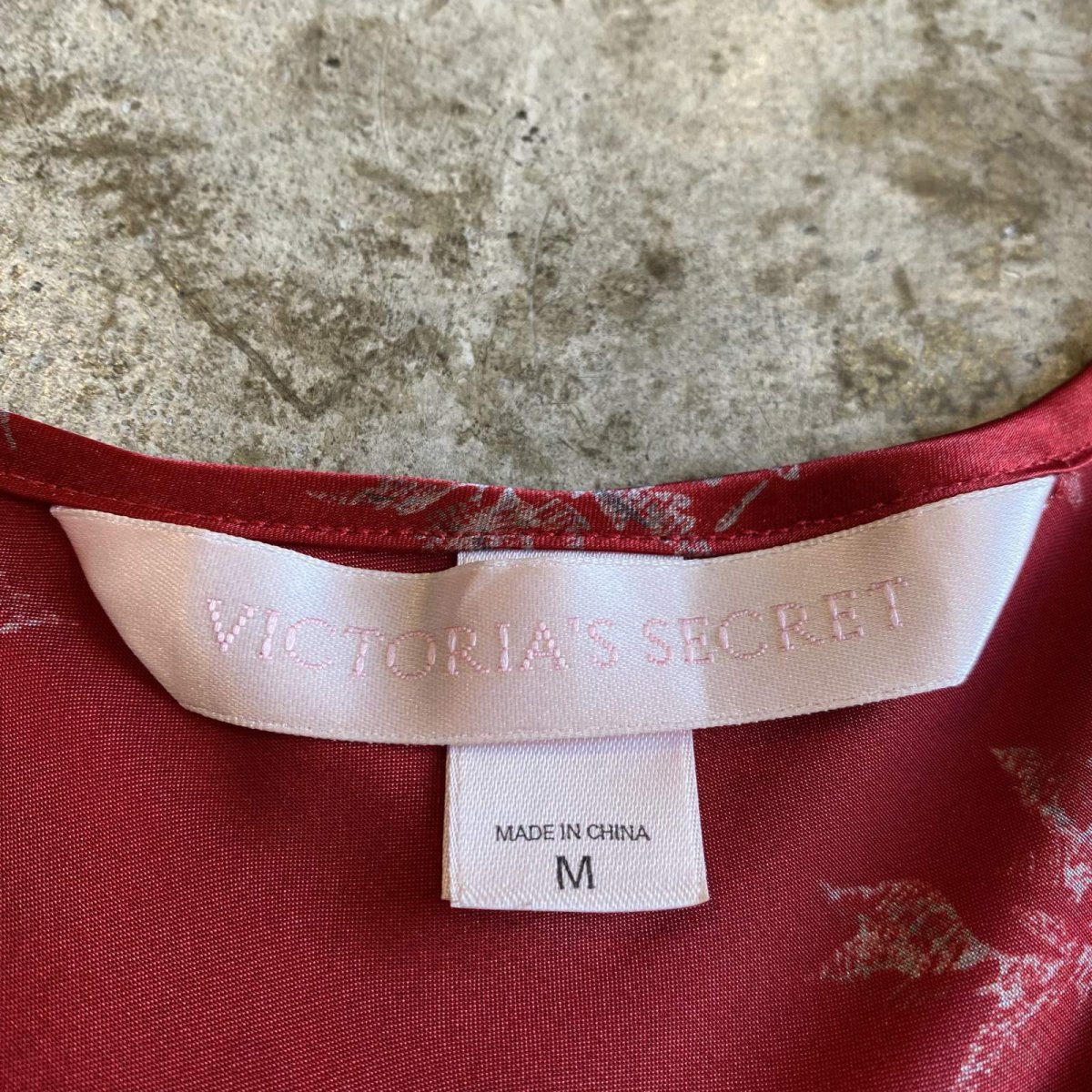 画像10: FLORAL PATTERN RED COLOR N/S TOPS / Ladies M (10)