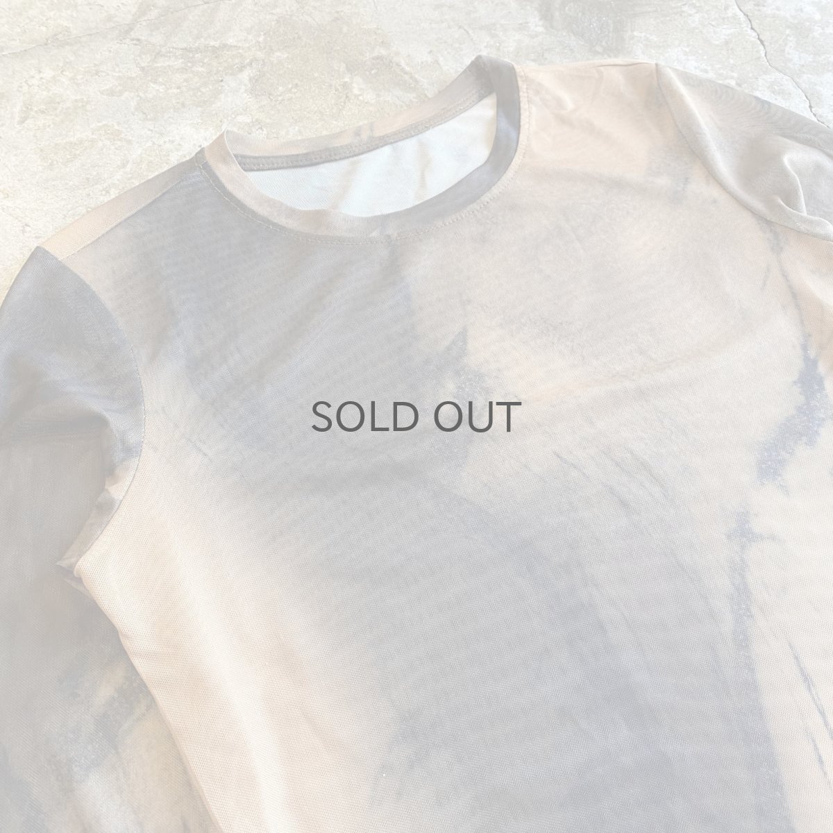 画像3: ART PATTERN DESIGN TULLE SHEER L/S TOPS / Ladies M (3)