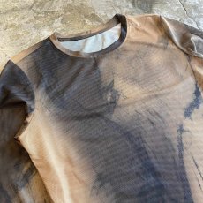 画像3: ART PATTERN DESIGN TULLE SHEER L/S TOPS / Ladies M (3)