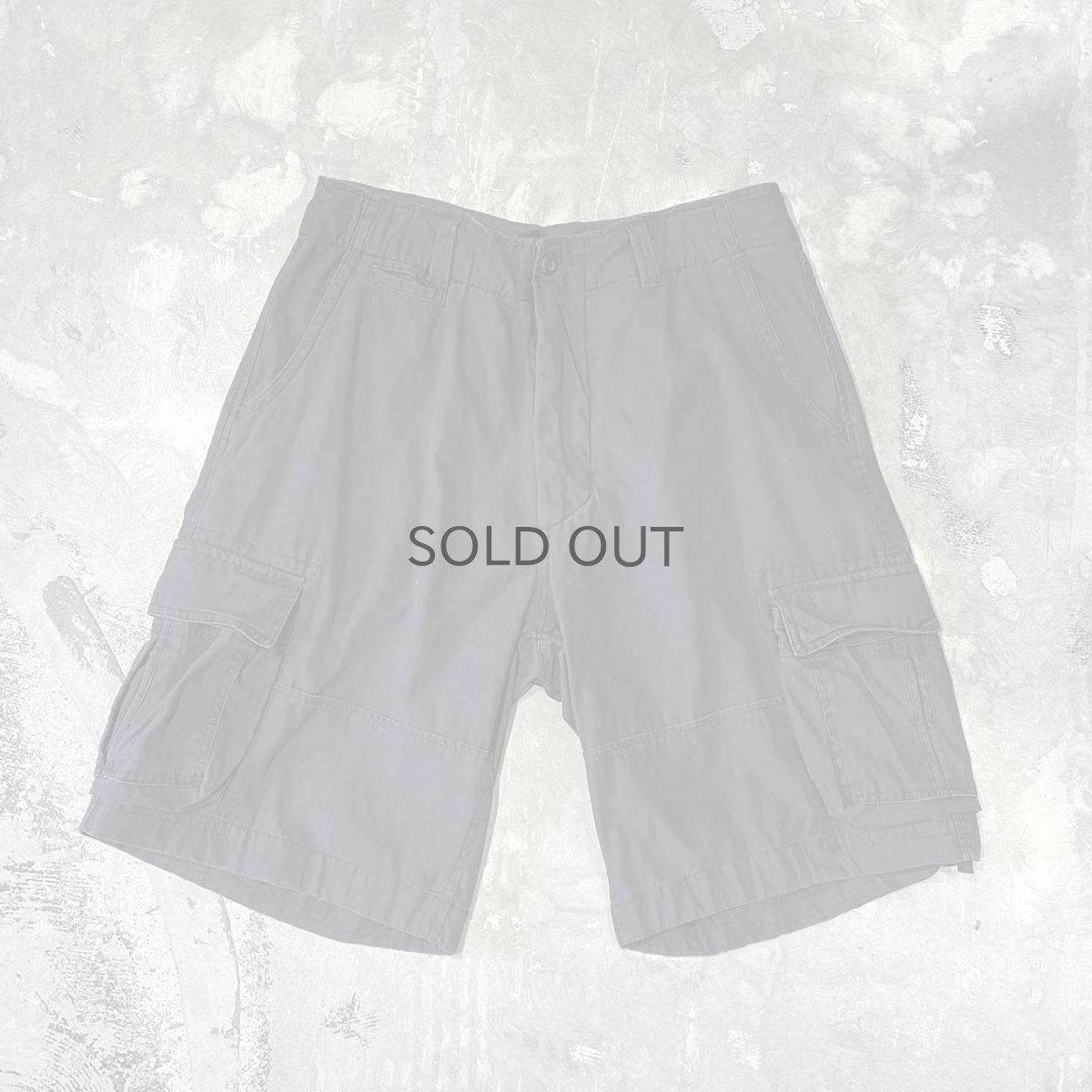 画像1: BLACK COLOR CARGO STYLE WIDE SILHOUETTE SHORTS / ~W34 (1)