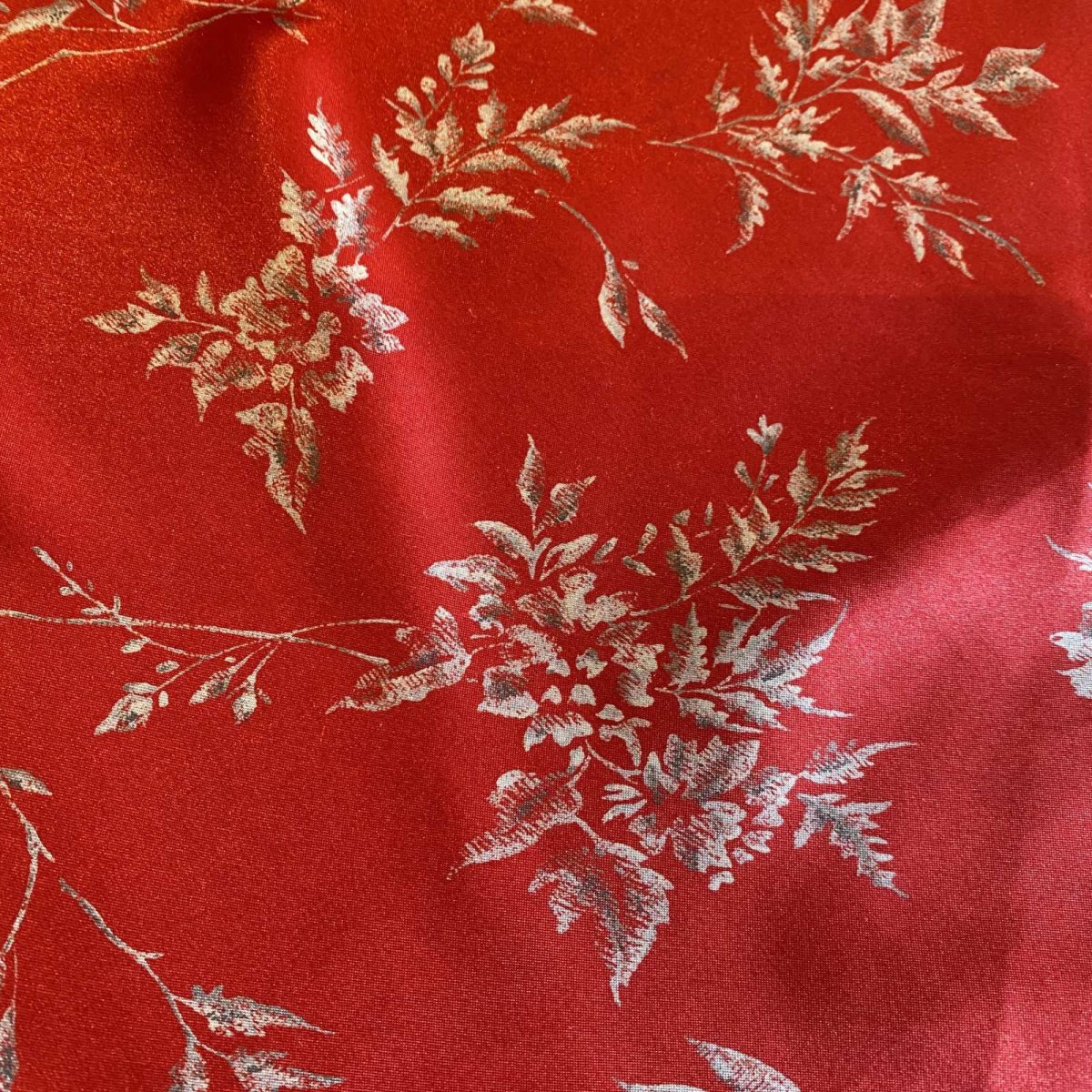 画像4: FLORAL PATTERN RED COLOR N/S TOPS / Ladies M (4)