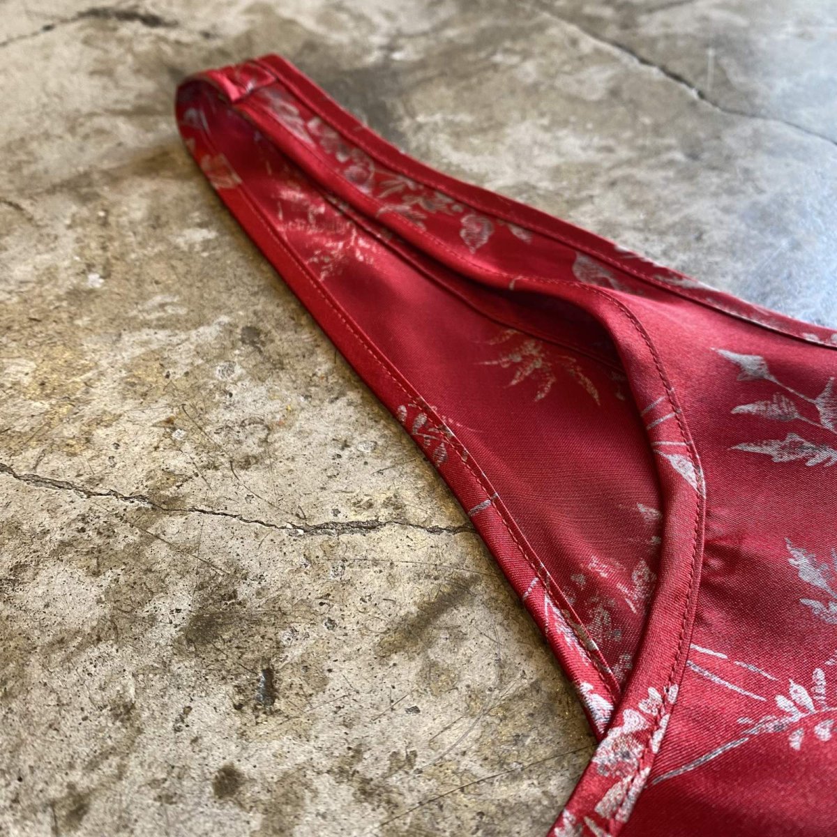 画像5: FLORAL PATTERN RED COLOR N/S TOPS / Ladies M (5)