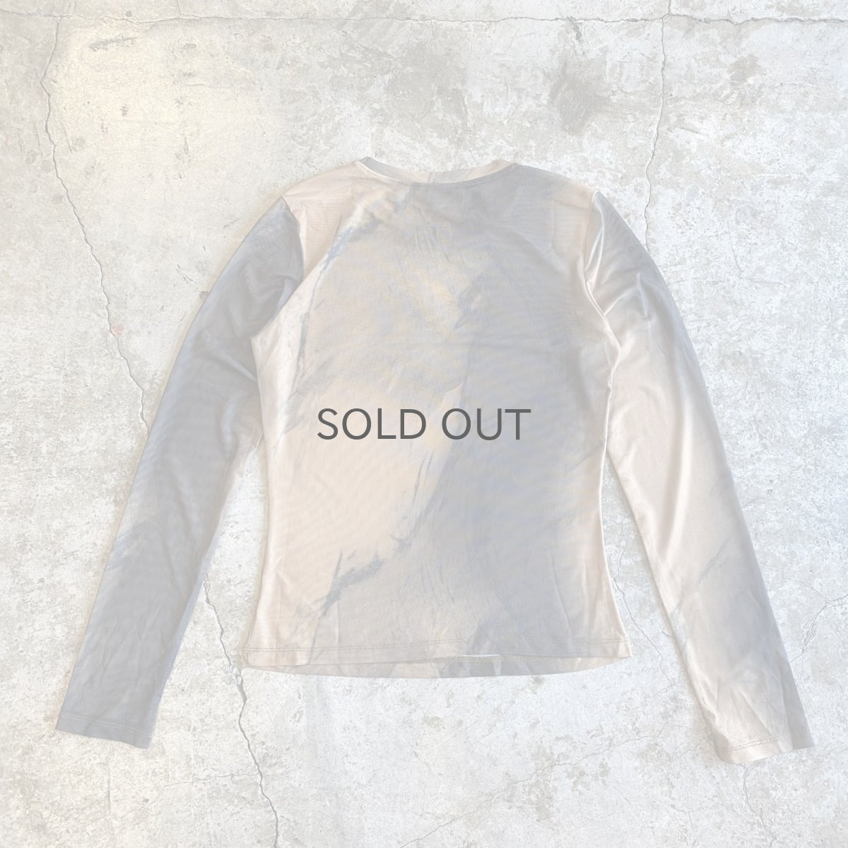 画像2: ART PATTERN DESIGN TULLE SHEER L/S TOPS / Ladies M (2)