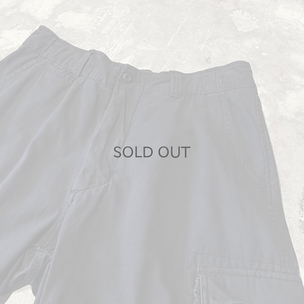 画像4: BLACK COLOR CARGO STYLE WIDE SILHOUETTE SHORTS / ~W34 (4)