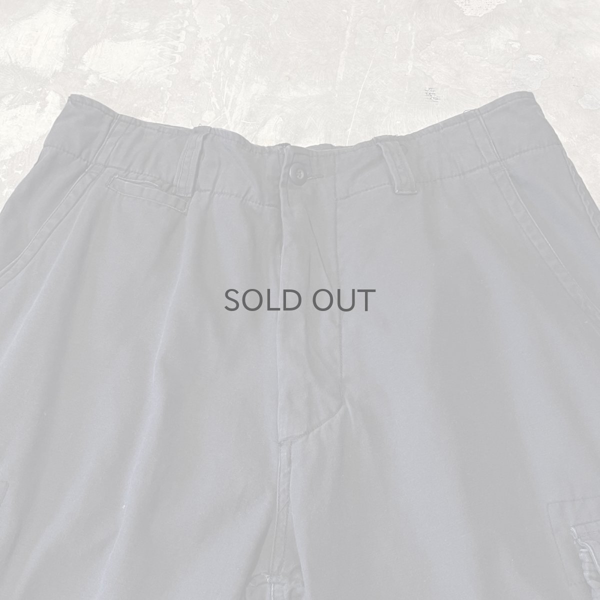画像11: BLACK COLOR CARGO STYLE WIDE SILHOUETTE SHORTS / ~W34 (11)