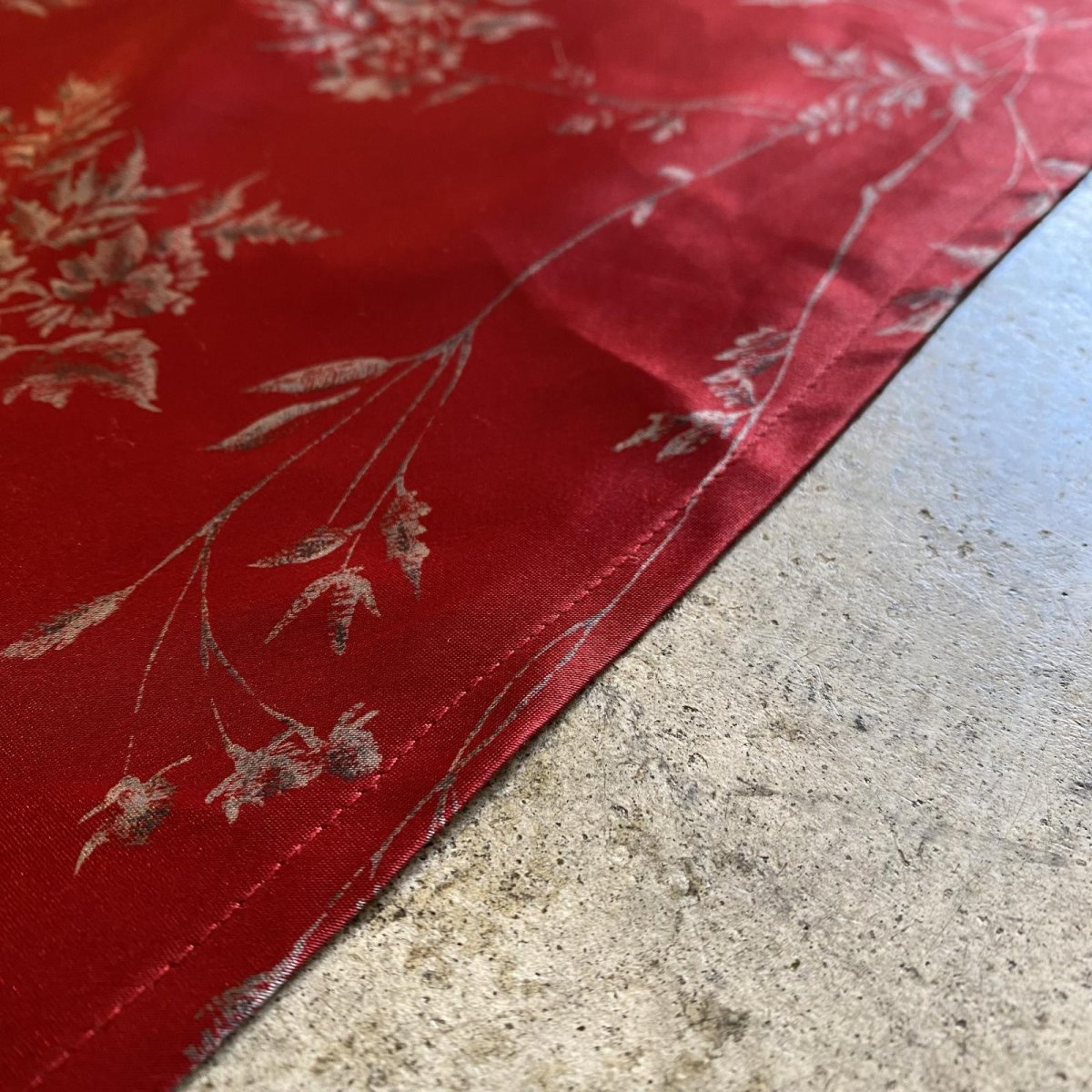 画像9: FLORAL PATTERN RED COLOR N/S TOPS / Ladies M (9)