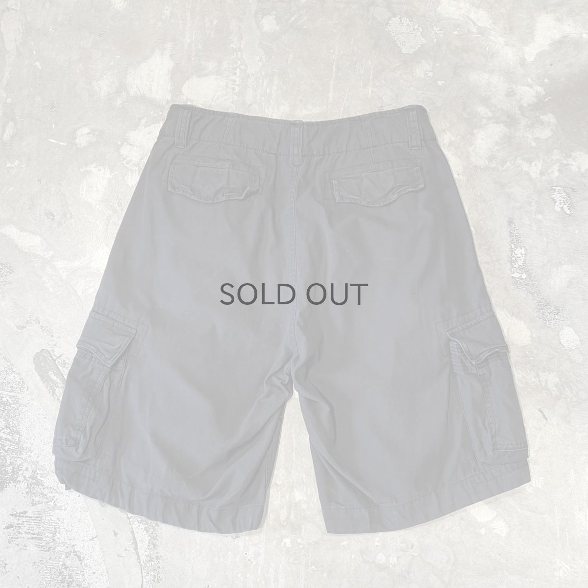 画像2: BLACK COLOR CARGO STYLE WIDE SILHOUETTE SHORTS / ~W34 (2)