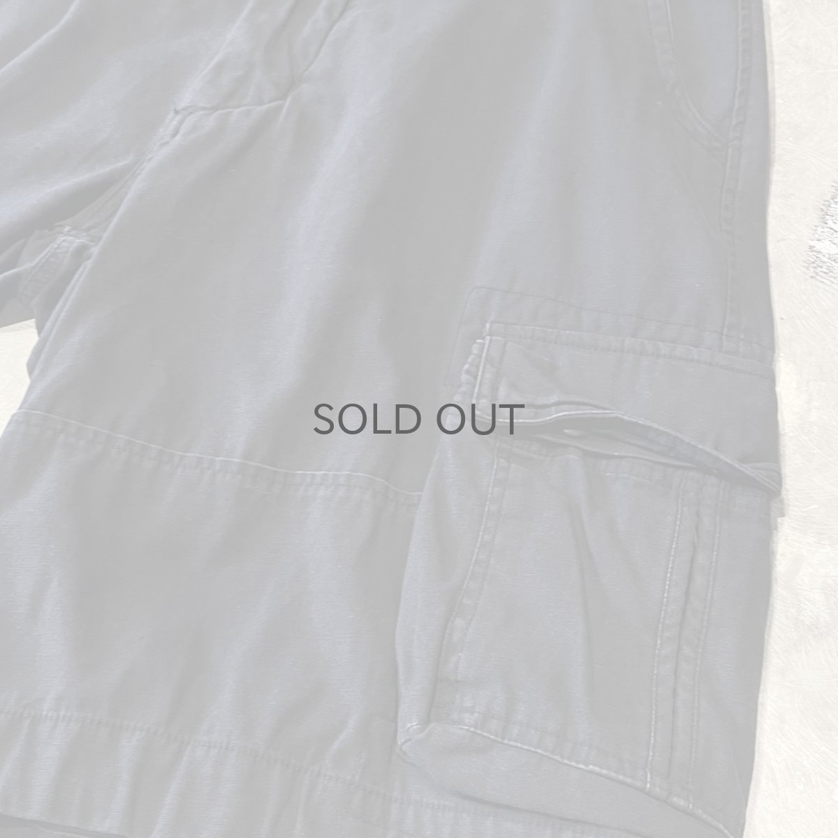 画像6: BLACK COLOR CARGO STYLE WIDE SILHOUETTE SHORTS / ~W34 (6)