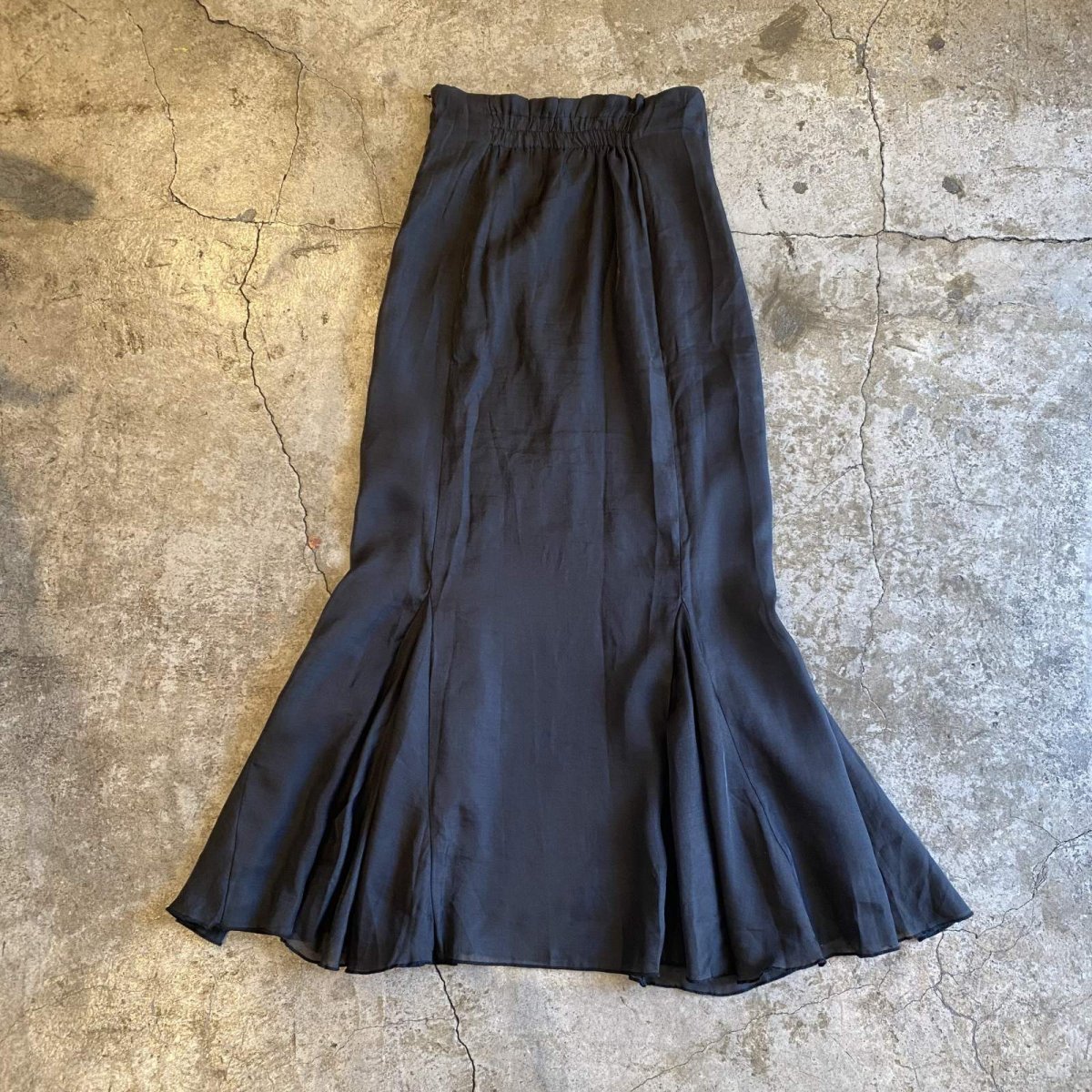 画像2: BLACK COLOR SHEER DESIGN LILY SKIRT / W26~W28 (2)
