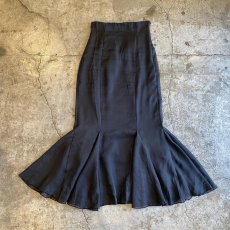 画像1: BLACK COLOR SHEER DESIGN LILY SKIRT / W26~W28 (1)