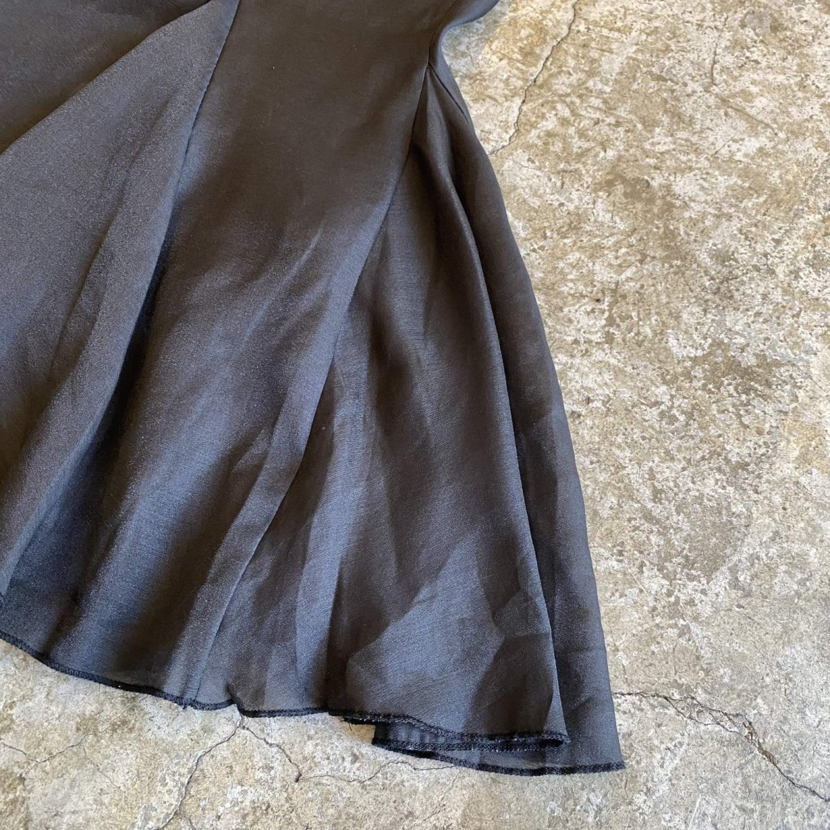 画像5: BLACK COLOR SHEER DESIGN LILY SKIRT / W26~W28 (5)