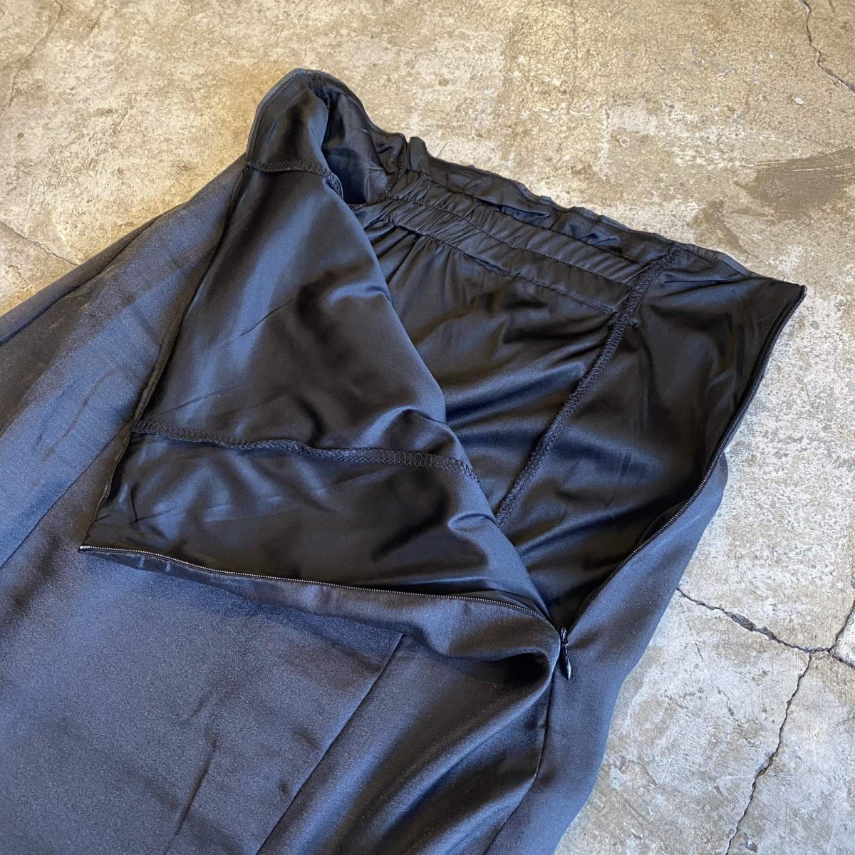 画像6: BLACK COLOR SHEER DESIGN LILY SKIRT / W26~W28 (6)