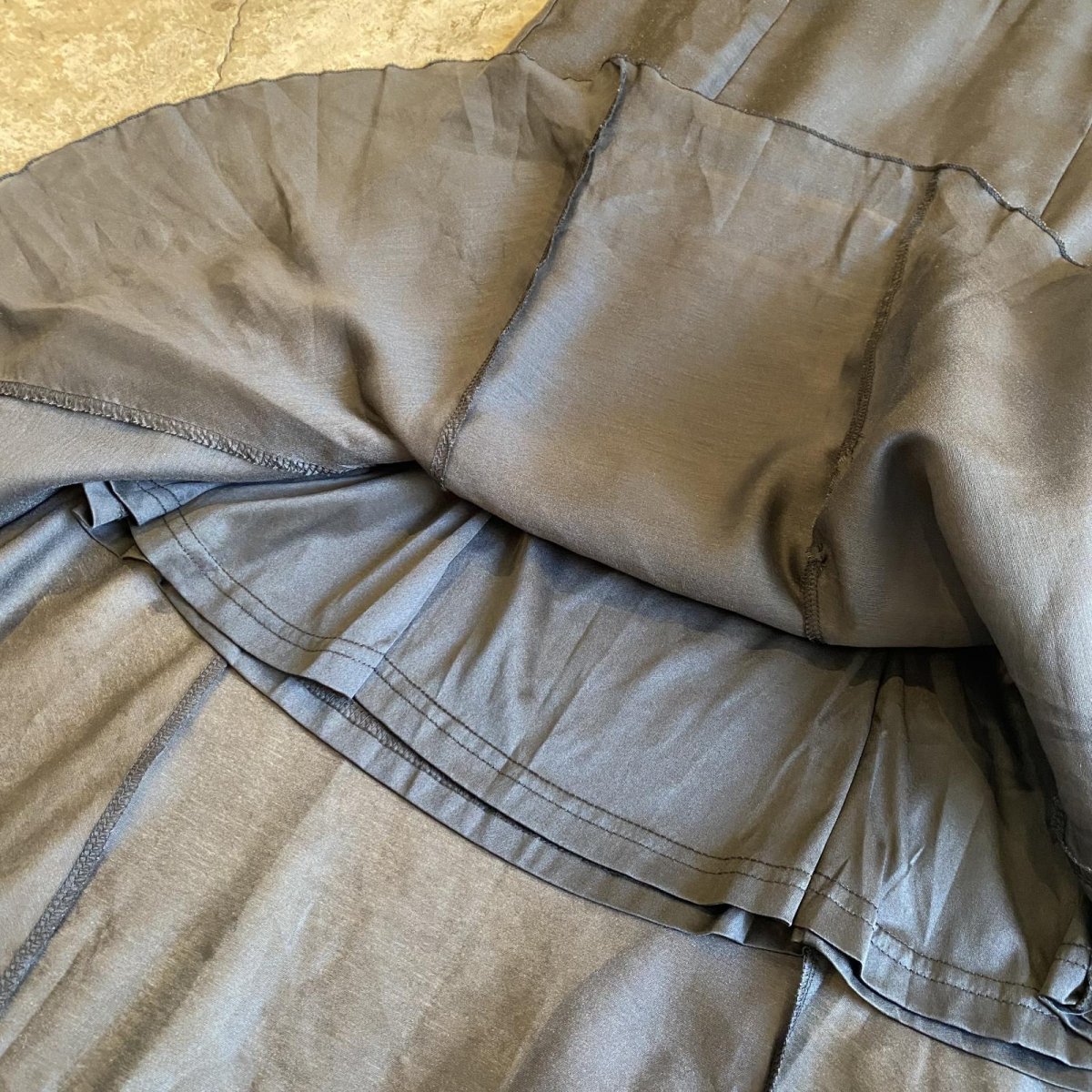 画像7: BLACK COLOR SHEER DESIGN LILY SKIRT / W26~W28 (7)