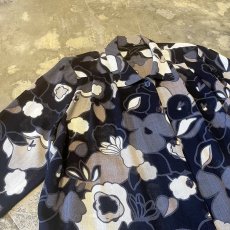 画像3: ALL OVER BOTANICAL GRAPHIC PATTERN SHEER S/S SHIRT / Mens M (3)