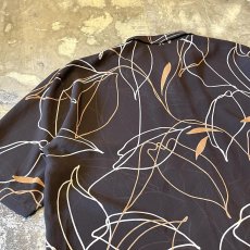 画像9: ALL OVER LINE ART PATTERN SHEER S/S SHIRT / Mens L (9)
