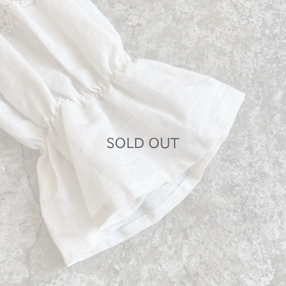 画像6: EURO LINEN×CROCHET SWITCHING DESIGN SLEEVE L/S TOPS / Ladies M (6)