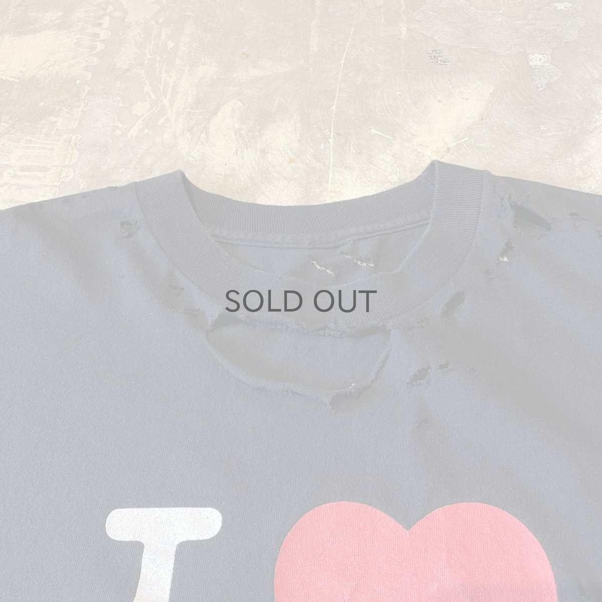 画像10: "I LOVE NY" PRINTED CRASH DAMAGE N/S TEE / Mens L (10)