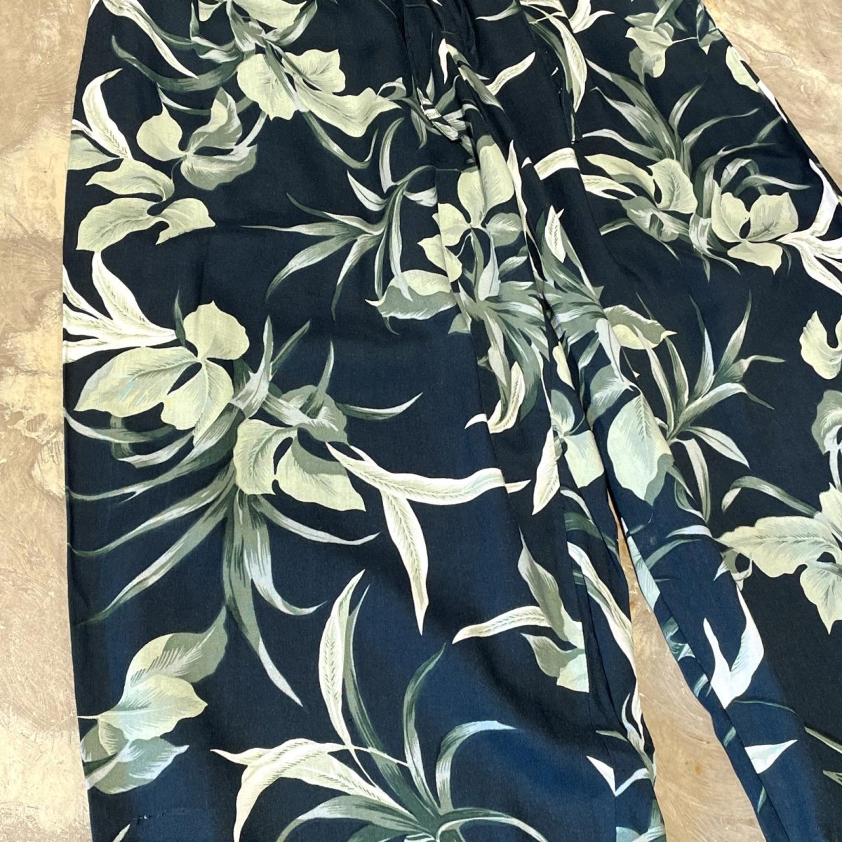 画像5: ALL OVER BOTANICAL PATTERN WIDE SILHOUETTE PANTS / ~W35 (5)