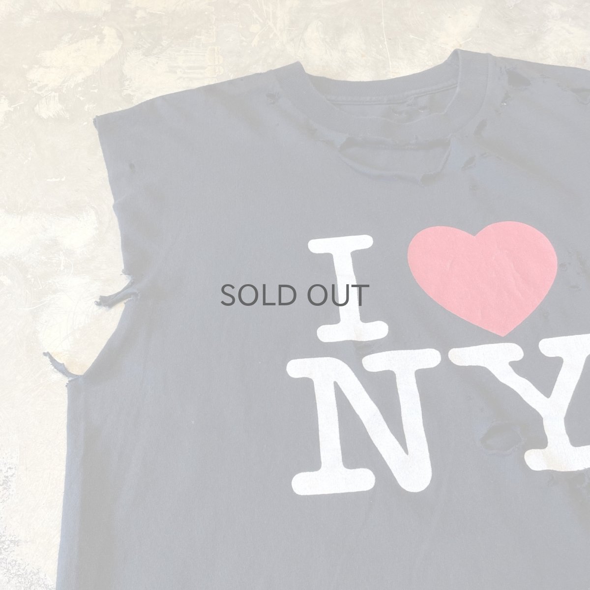 画像3: "I LOVE NY" PRINTED CRASH DAMAGE N/S TEE / Mens L (3)