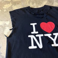 画像3: "I LOVE NY" PRINTED CRASH DAMAGE N/S TEE / Mens L (3)